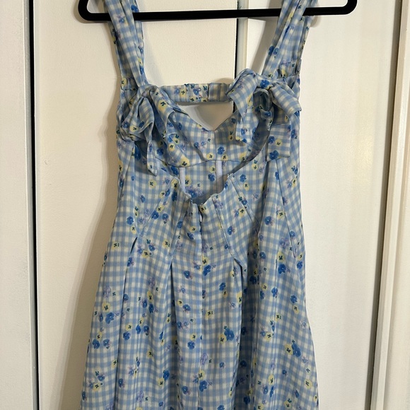 For Love And Lemons Blue Floral
Gingham August Mini Dress - Picture 8 of 10